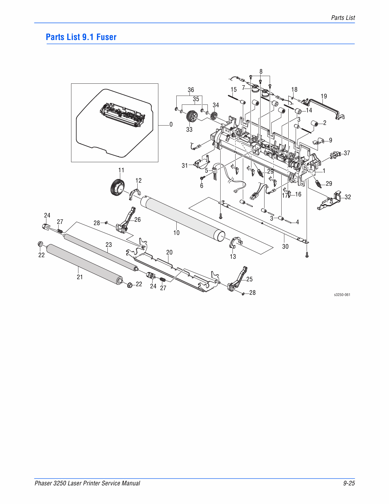 Xerox Phaser 3250 Parts List and Service Manual-5